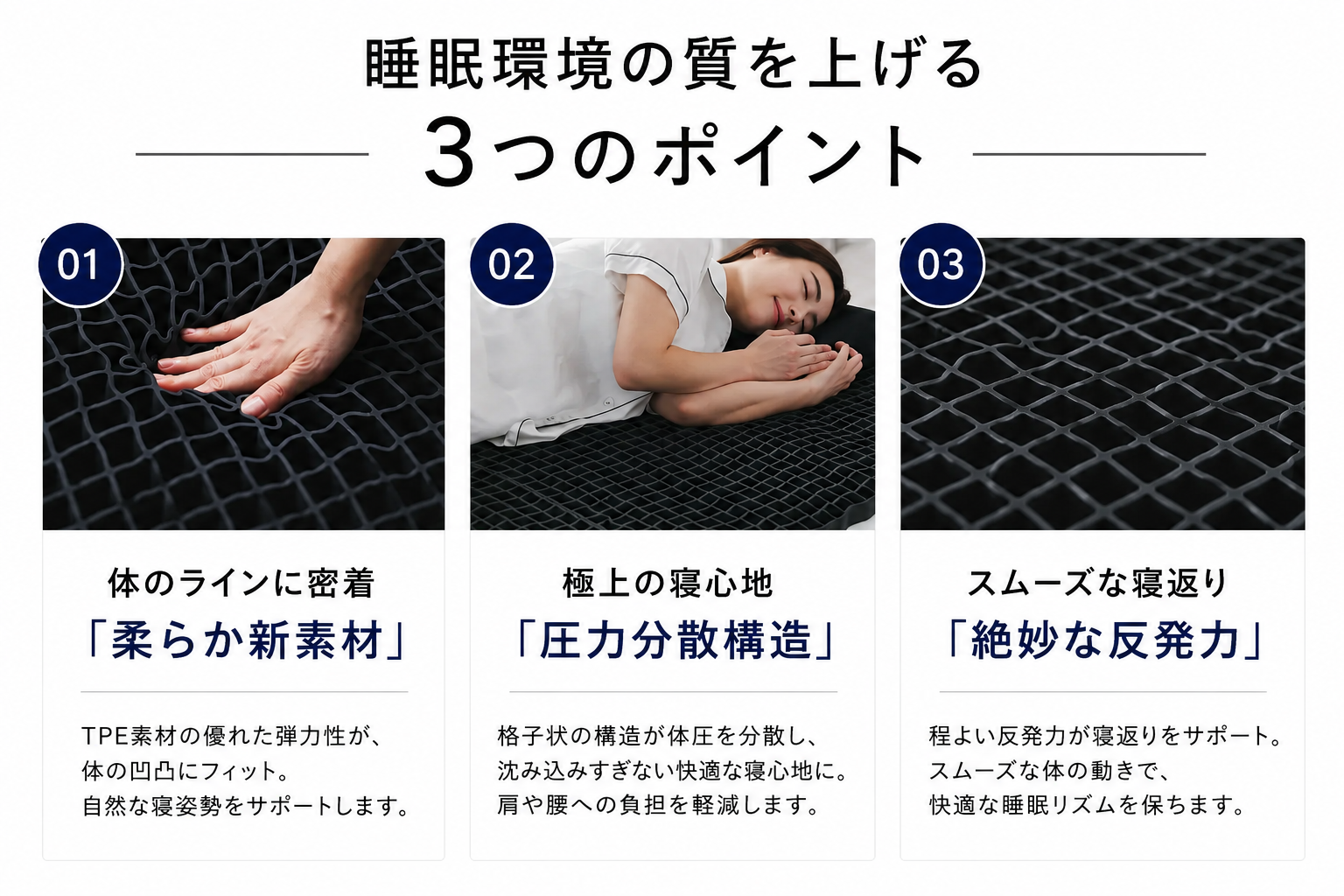 TPE素材の格子構造を示した模式図